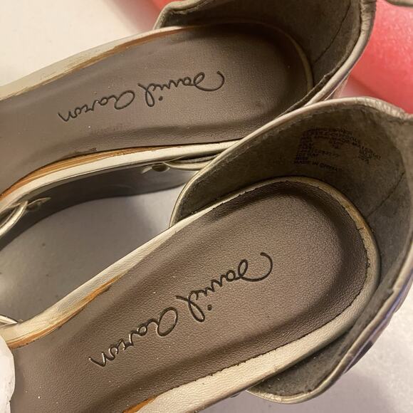 Y2K David Aaron Woman’s 6.5M Leopard Print Wedge 3.5” Heels Shoe Ankle Strap - Picture 7 of 11